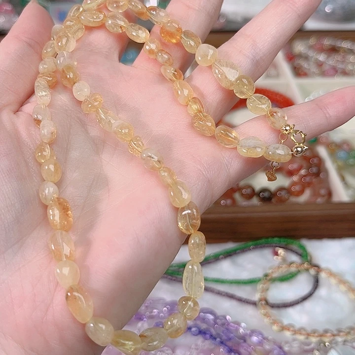 黄晶手链未镶嵌项链等