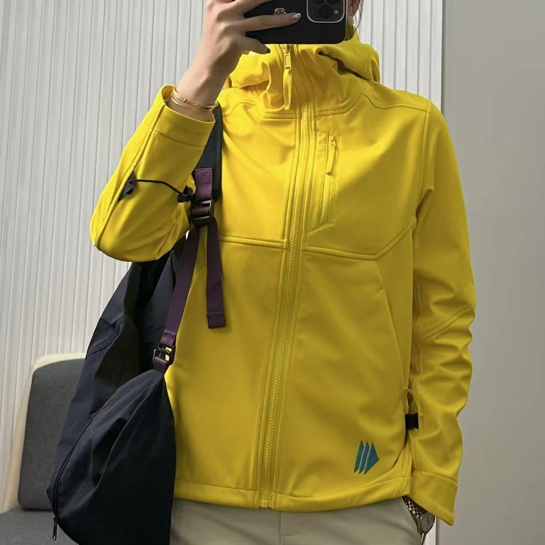 秋冬软壳工装运动休闲外套 防水防风连帽男女款外套-24319