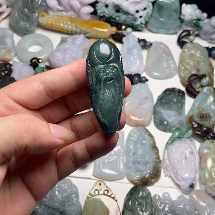 颈饰未镶嵌翡翠寿星71