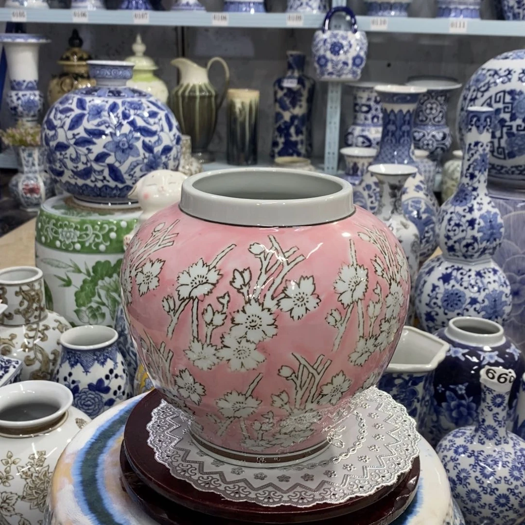 【闪购商品】摆件粉色花瓶摆件……