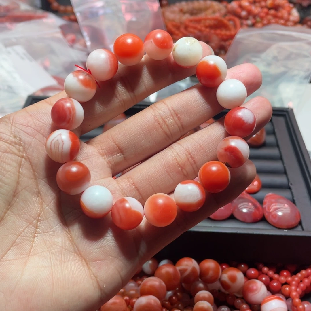 南红玛瑙手链未镶嵌