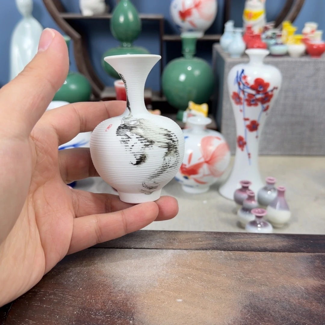 陶瓷手工小花器摆件