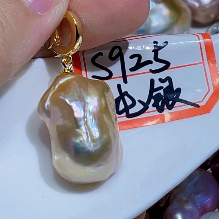 淡水珍珠银S925镶嵌颈饰