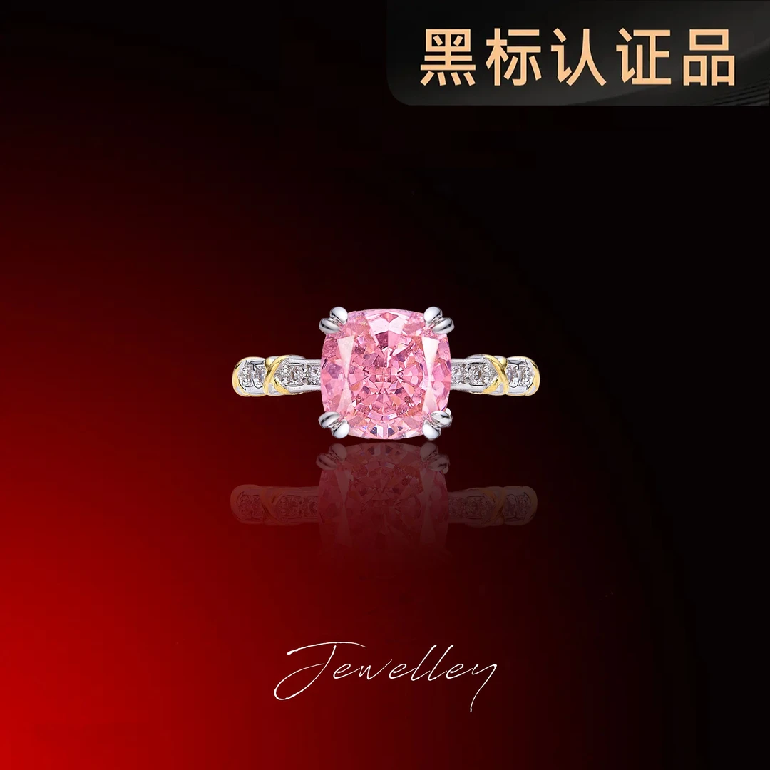 合金合成锆石戒指 高端冰花切高级感贵气活口女式戒指CJ150379