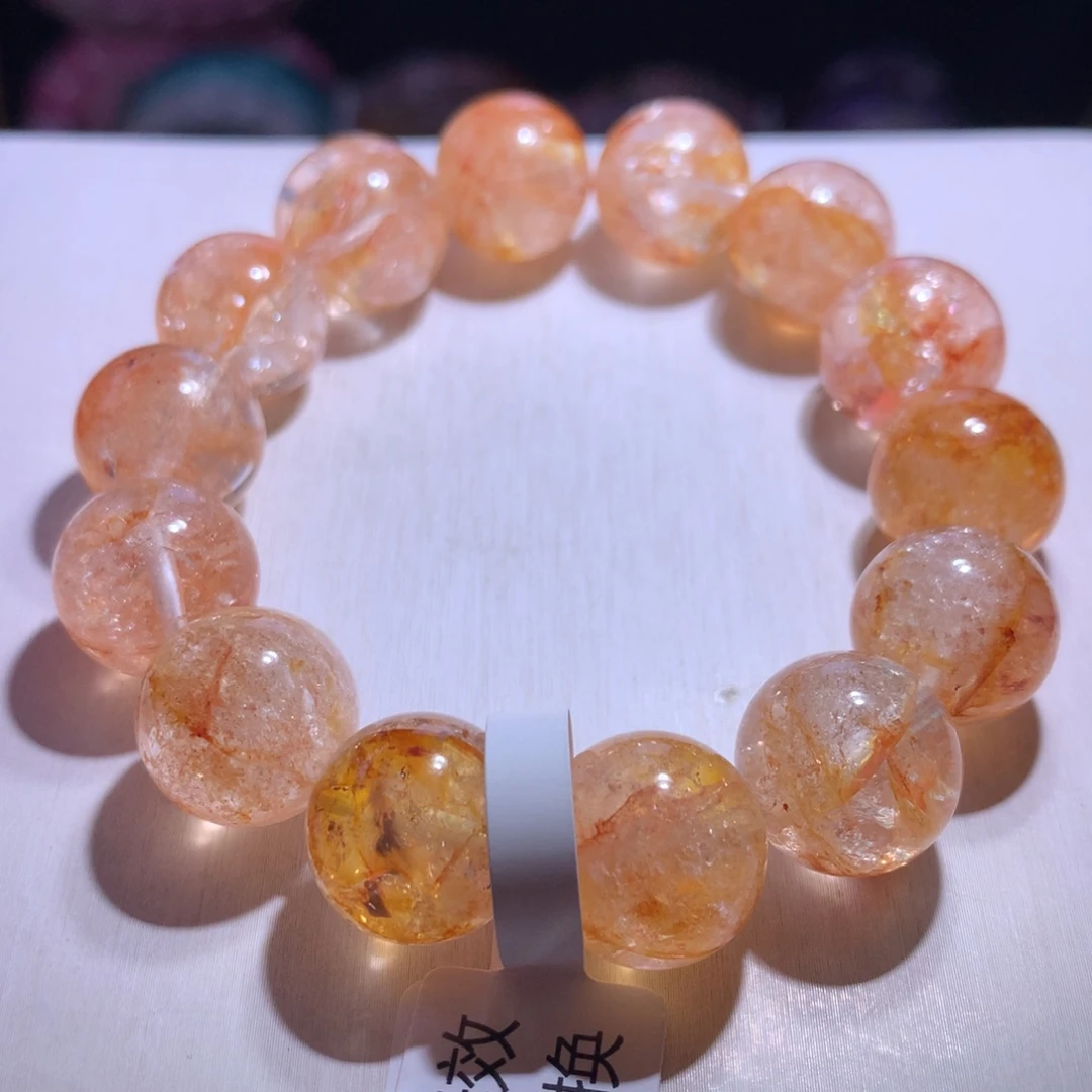 紫晶银S925镶嵌手串桂花胶花15.8m