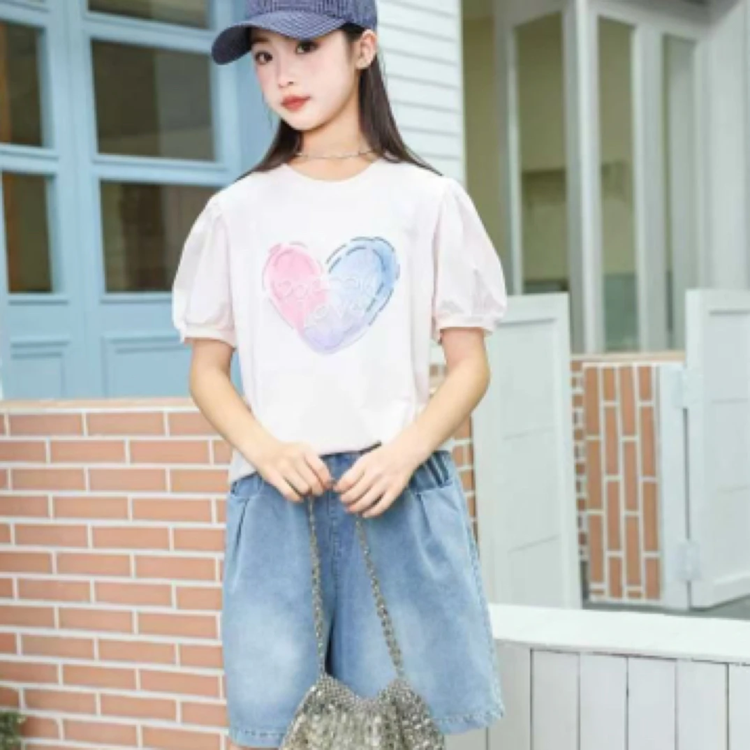 休闲风薄款套头夏季女套装时尚夏装百搭女童