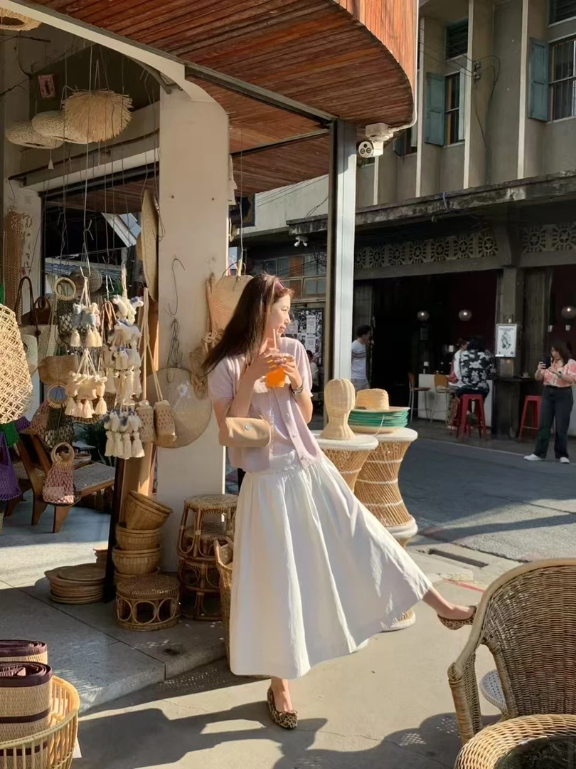 2025春夏新款韩版女装时尚休闲显瘦气质温柔设计感