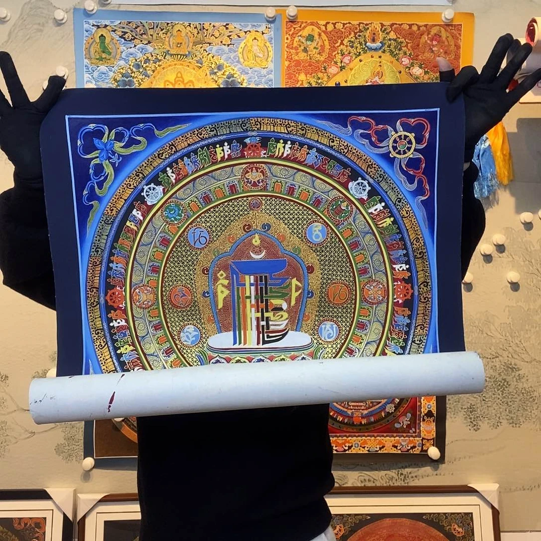 卷轴画纯手绘十相自在唐卡50尺