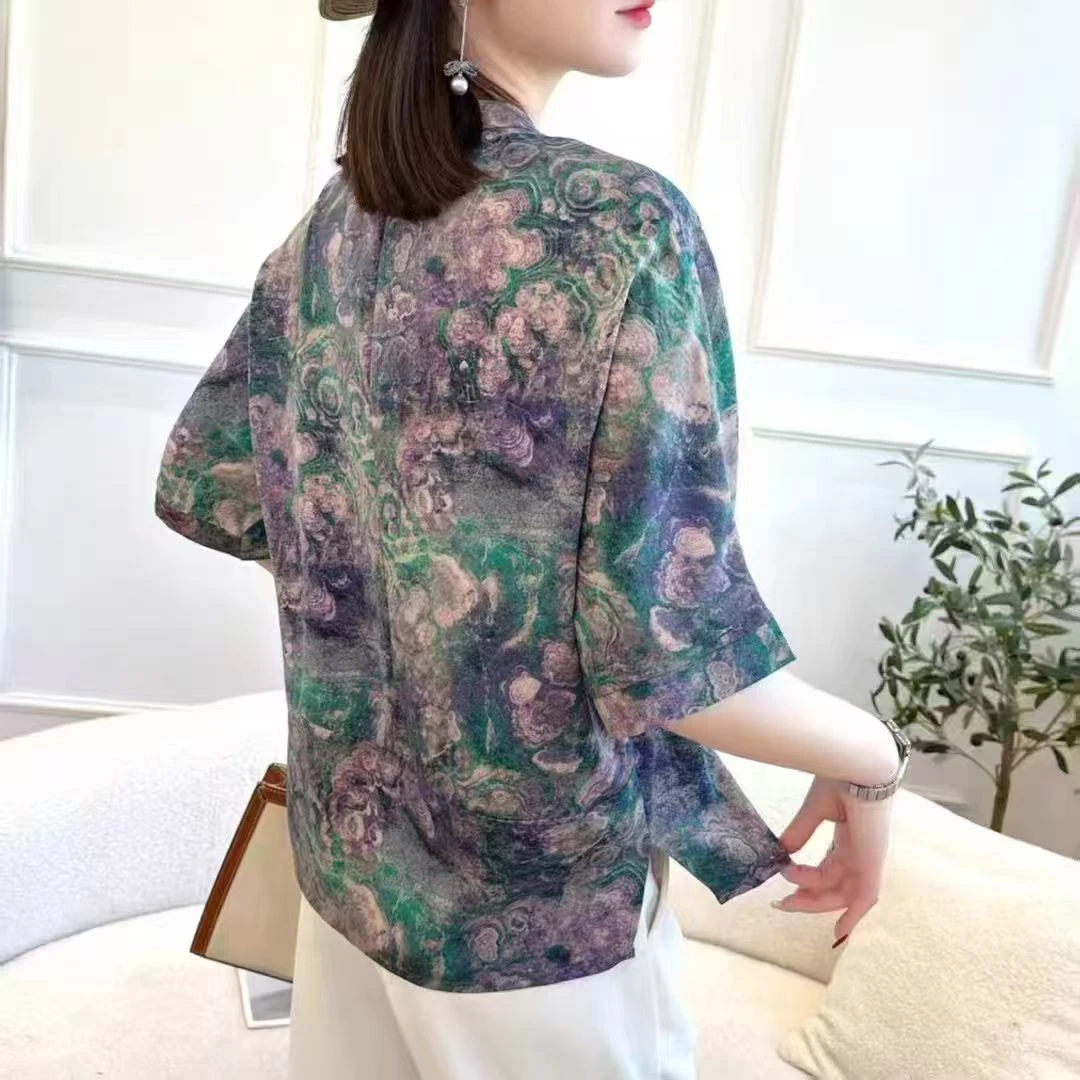 女款时尚国风印花衫41-