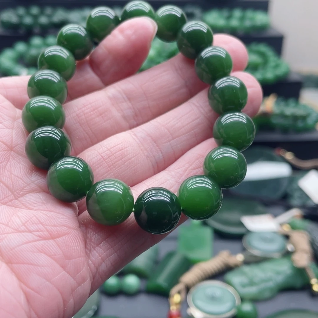 和田玉（碧玉）未镶嵌手链