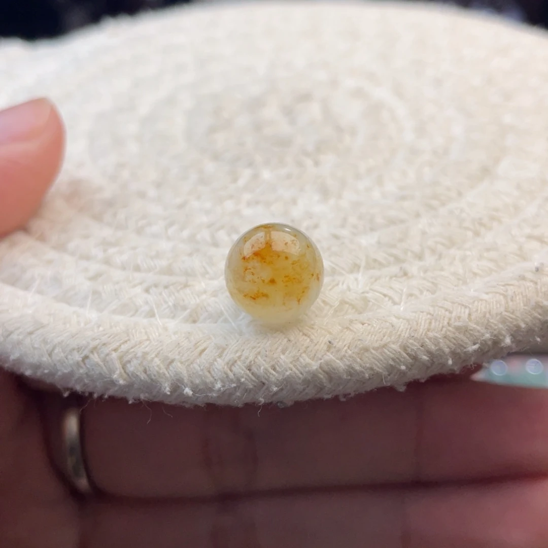 散珠翡翠特色洒金圆珠卡10.5mm