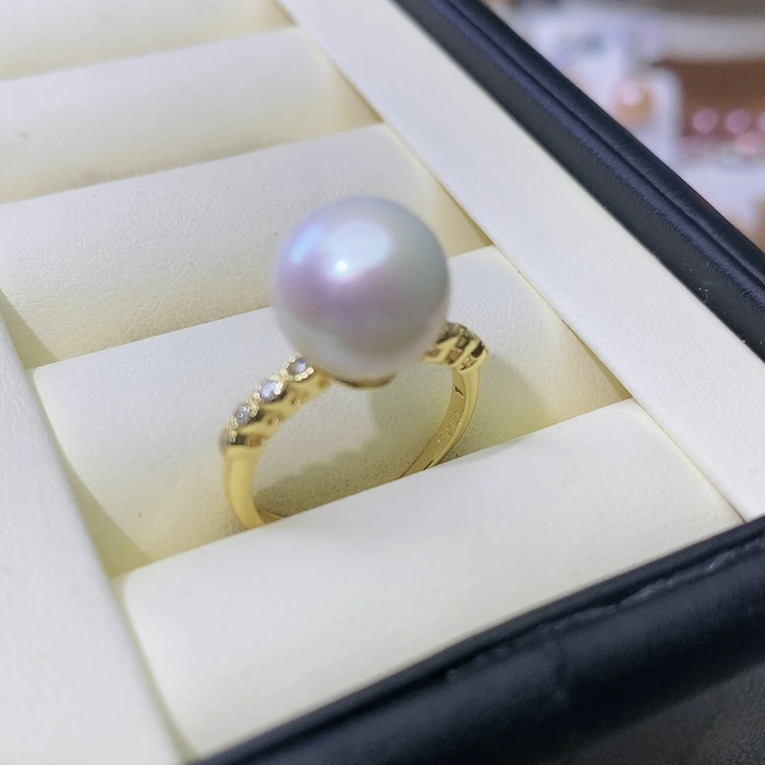 淡水珍珠戒指银S925镶嵌