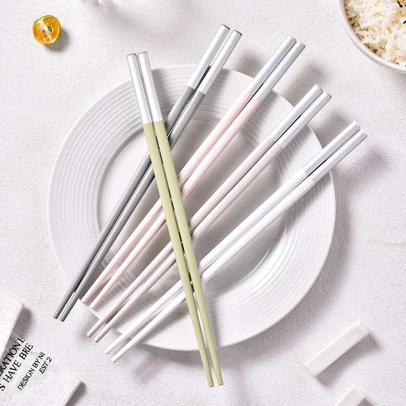 家庭专用筷子家用分人高档抗菌防霉合金筷子轻奢高级感2025年新款