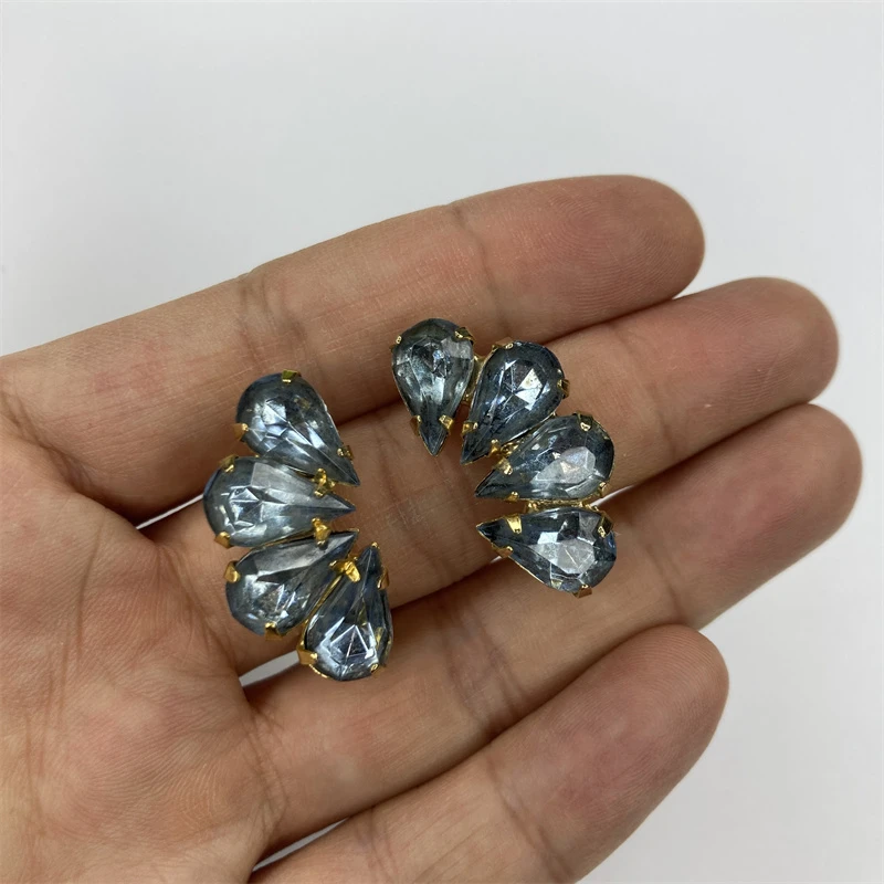 合金耳饰 蓝色蝴蝶耳环1-12【2070116-012】