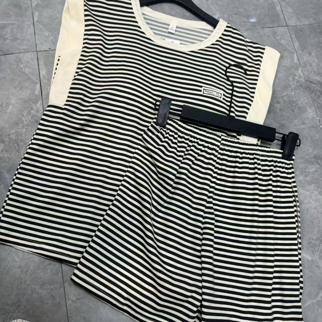 夏季女士自带睡衣背心短裤可外穿舒适家居服