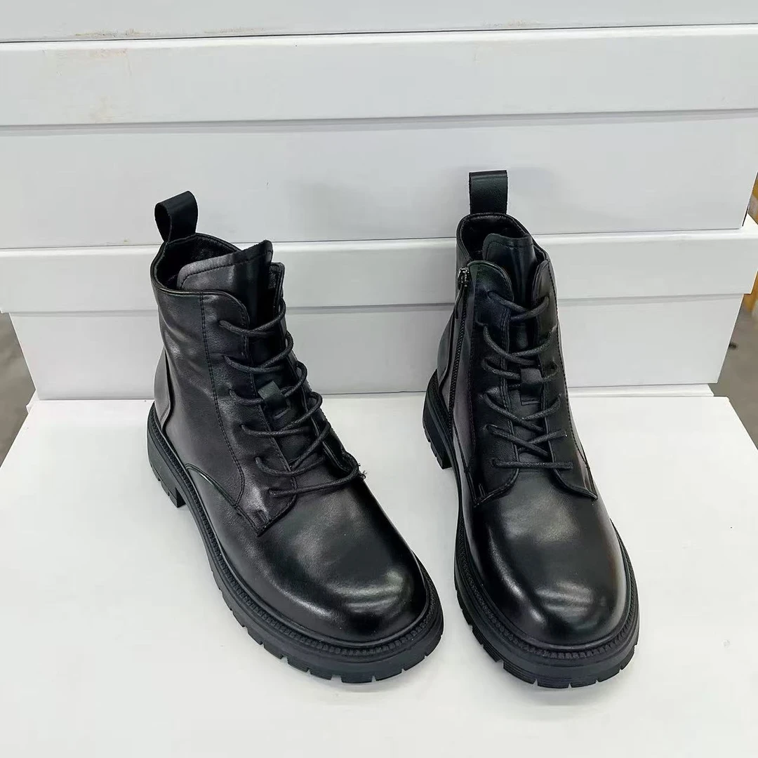 8659C  新款时尚平底系带时装马丁靴四季款