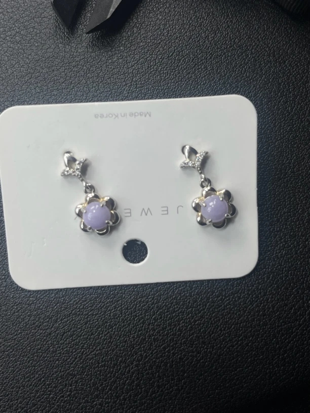 天然a货翡翠耳钉