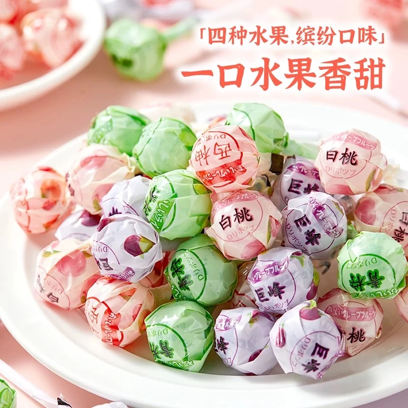 水果味青柠棒棒糖网红高颜值儿童六一解馋小零食散装批婚庆喜糖