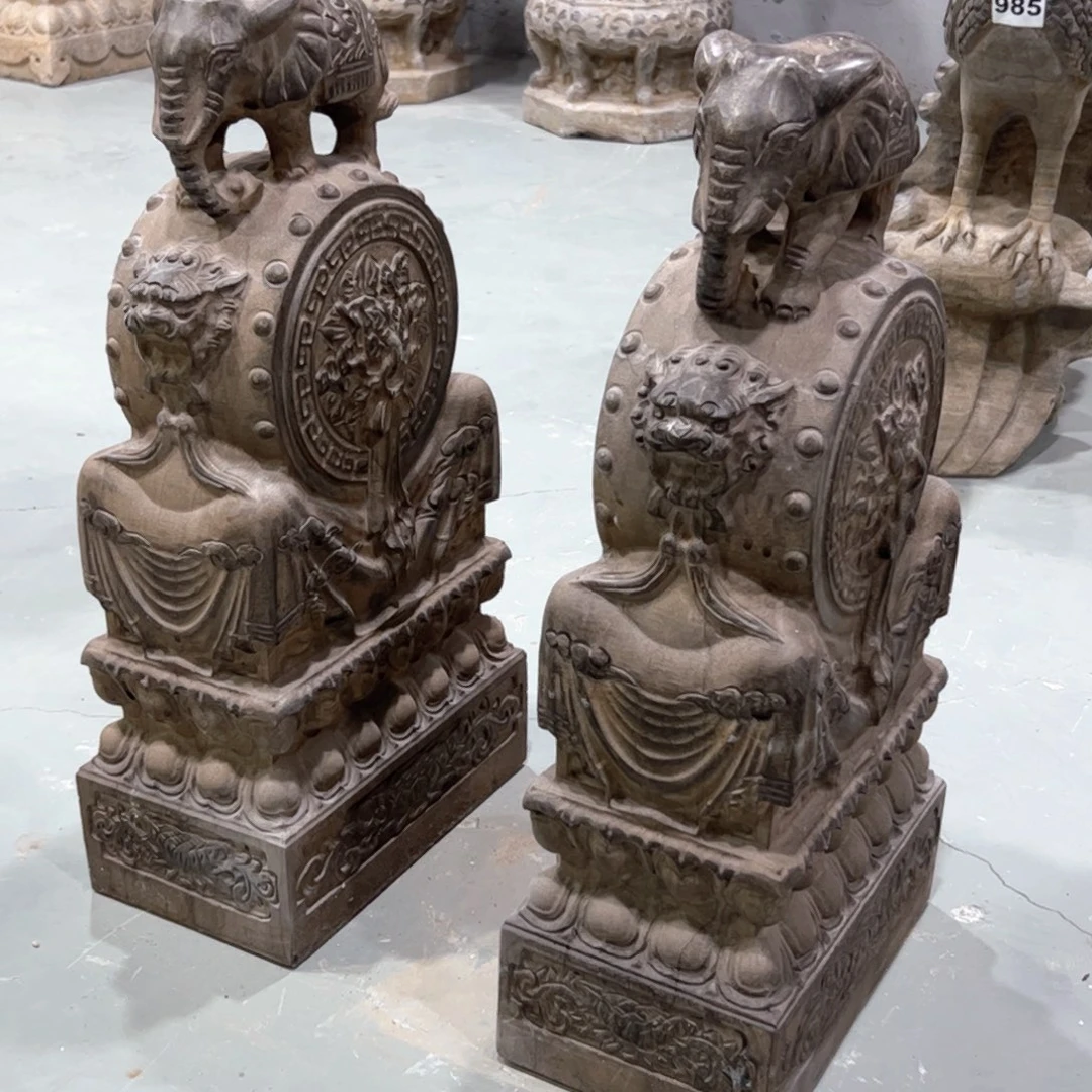 抱鼓石黑青石不包邮