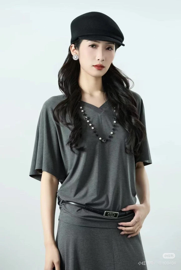 V领宽松短袖530081