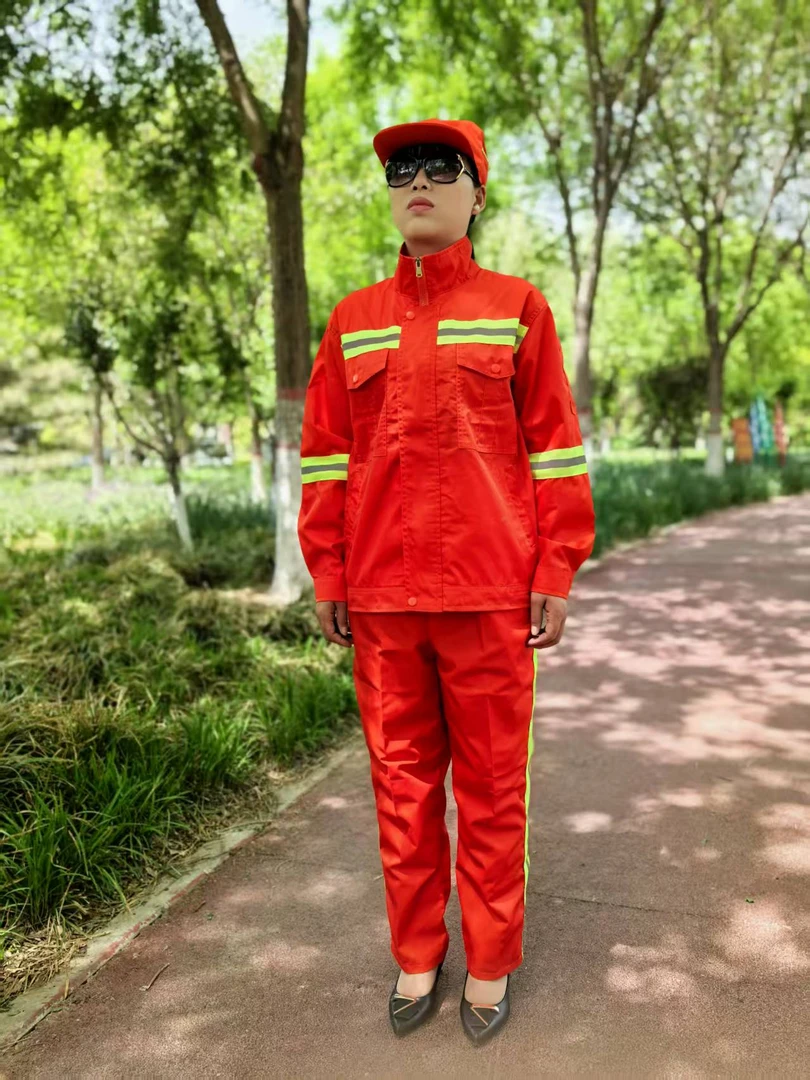春夏反光条工作服套装男路政环卫园林绿化物业建筑工地劳保服定制