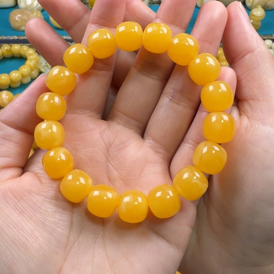 琥珀未镶嵌手链同料