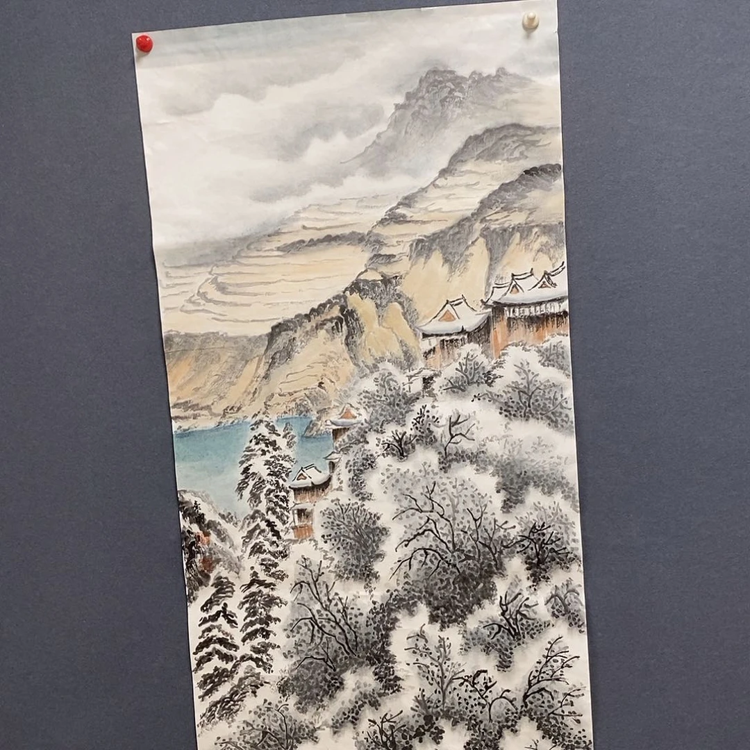 国画50/100张素明手绘画芯