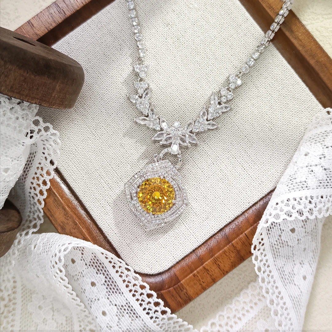 RoseSong 铜合金合成锆石项链 FXLM-56207 项链高级感欧美轻奢