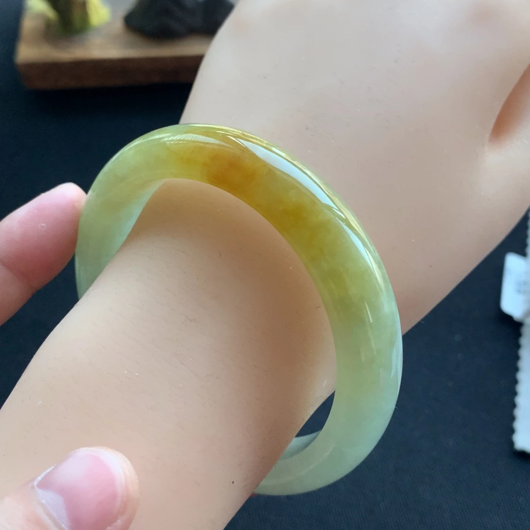 翡翠未镶嵌手镯92号57正