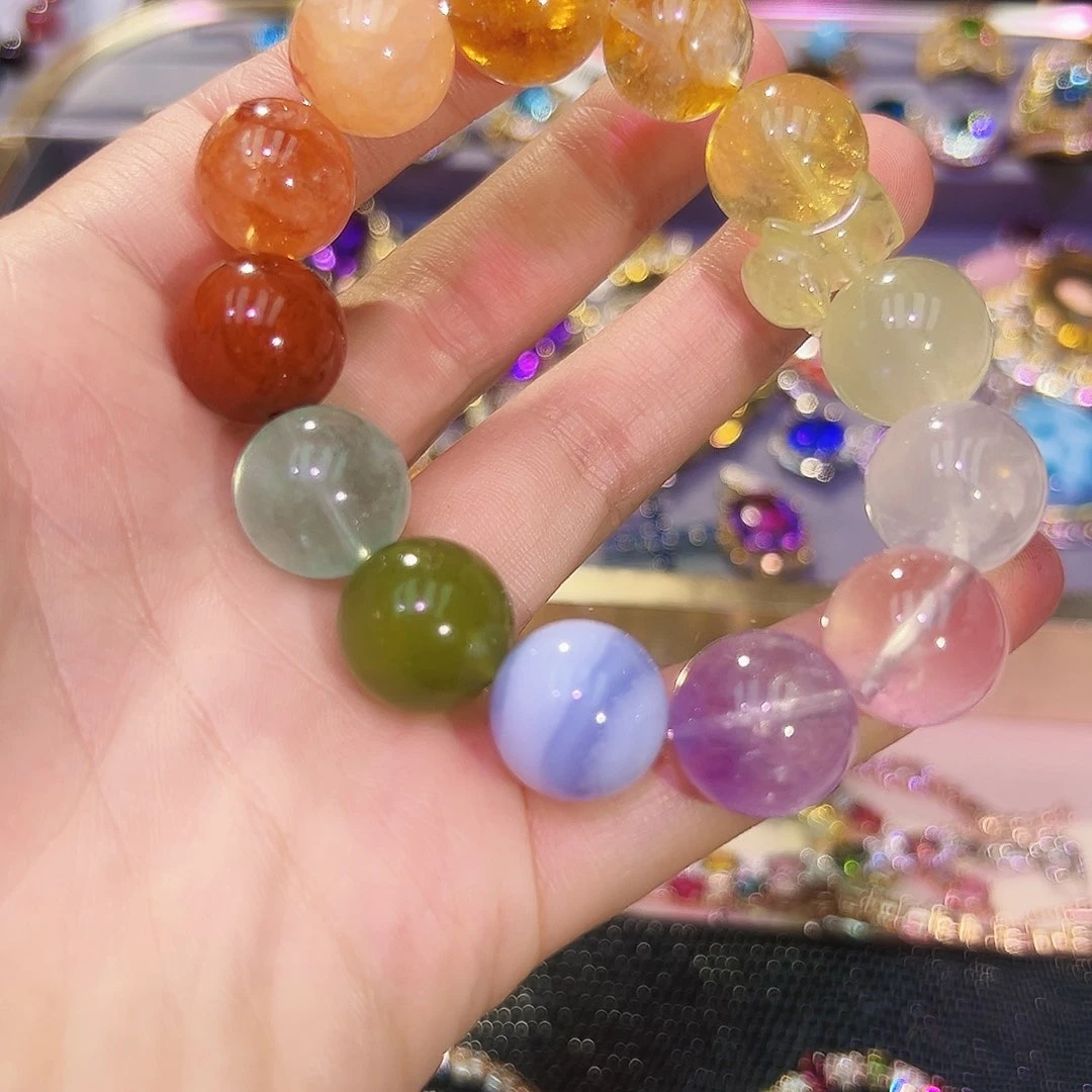 未镶嵌手链水晶喜**?多宝