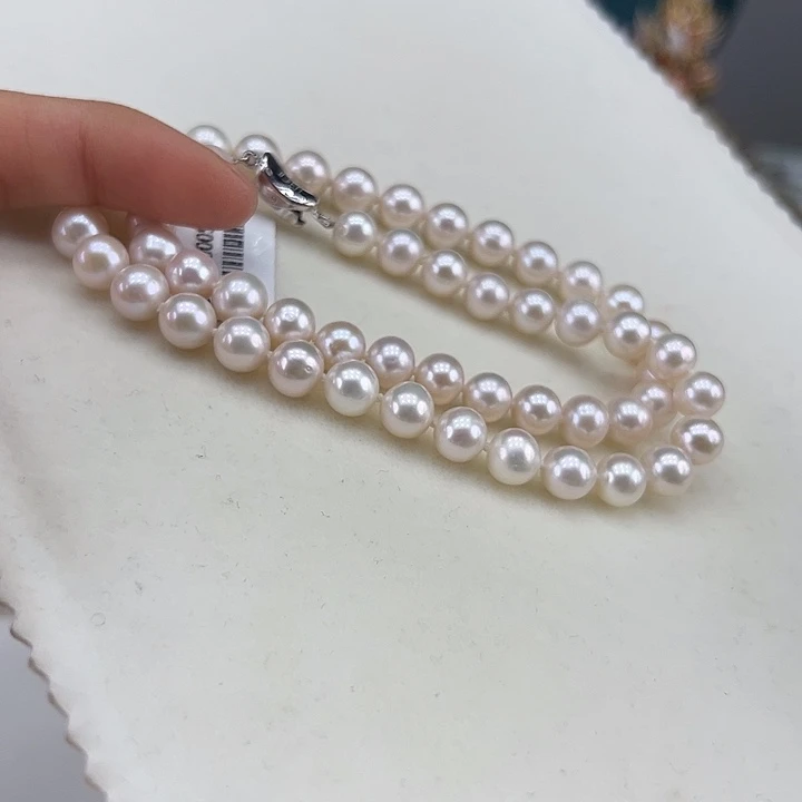 淡水珍珠银S925镶嵌颈饰➕8高品极光炫彩