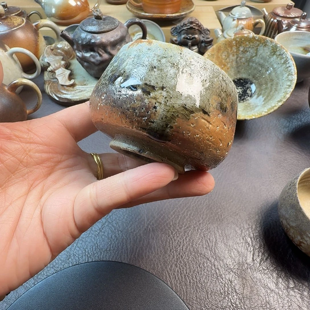 手工手作柴烧主人杯