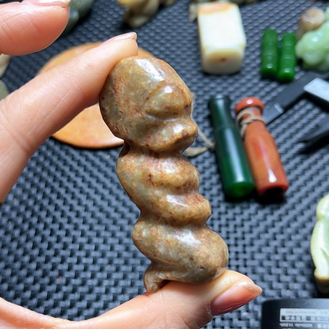 白玉菩提吊坠摆件