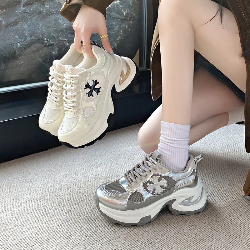 小个子增高春季老爹鞋百搭时尚透气韩版夏季老爹鞋女