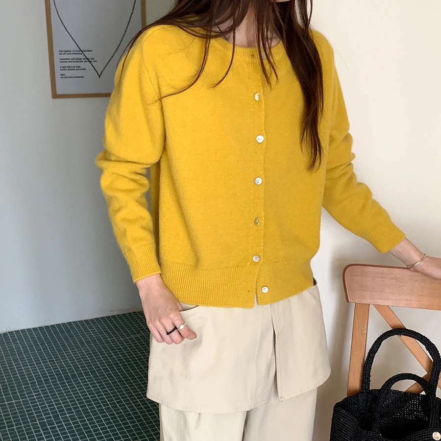 【12/12冬季新品】圆领开衫软糯针织衫外套MZ251858