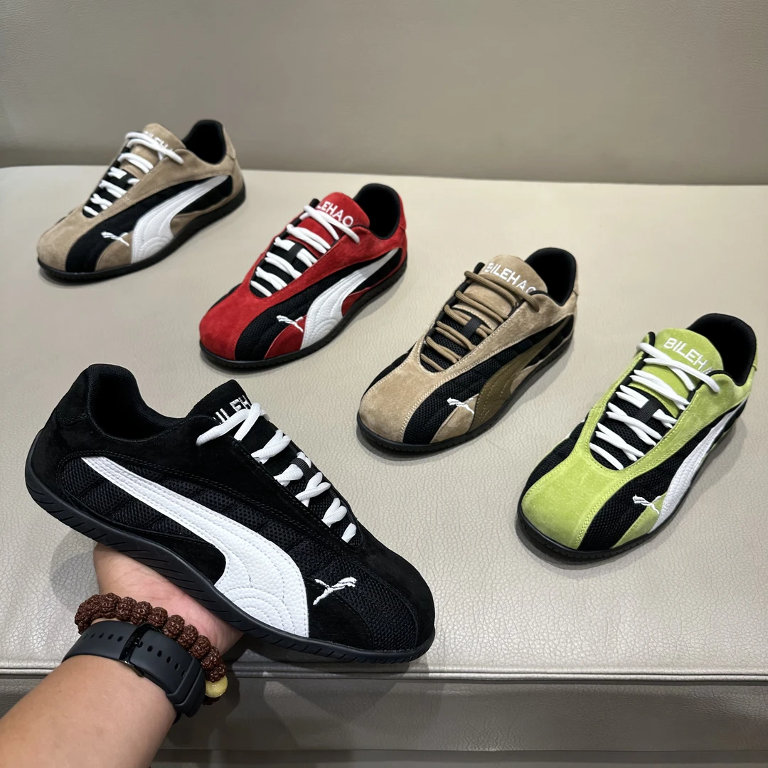 2020新款低帮系带拼接潮鞋舒适防滑软底休闲鞋百搭潮流轻奢男鞋