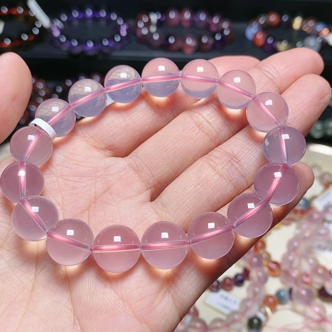 水晶手串未镶嵌粉水晶11.6