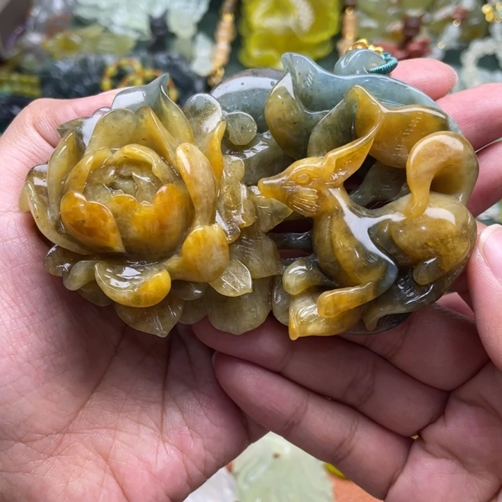 未镶嵌岫玉吊坠毛衣链锁骨链