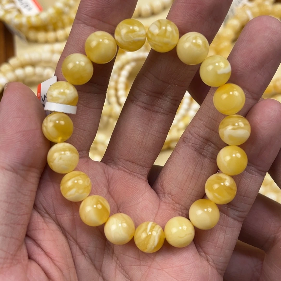 未镶嵌蜜蜡手串蜜蜡手串10mm