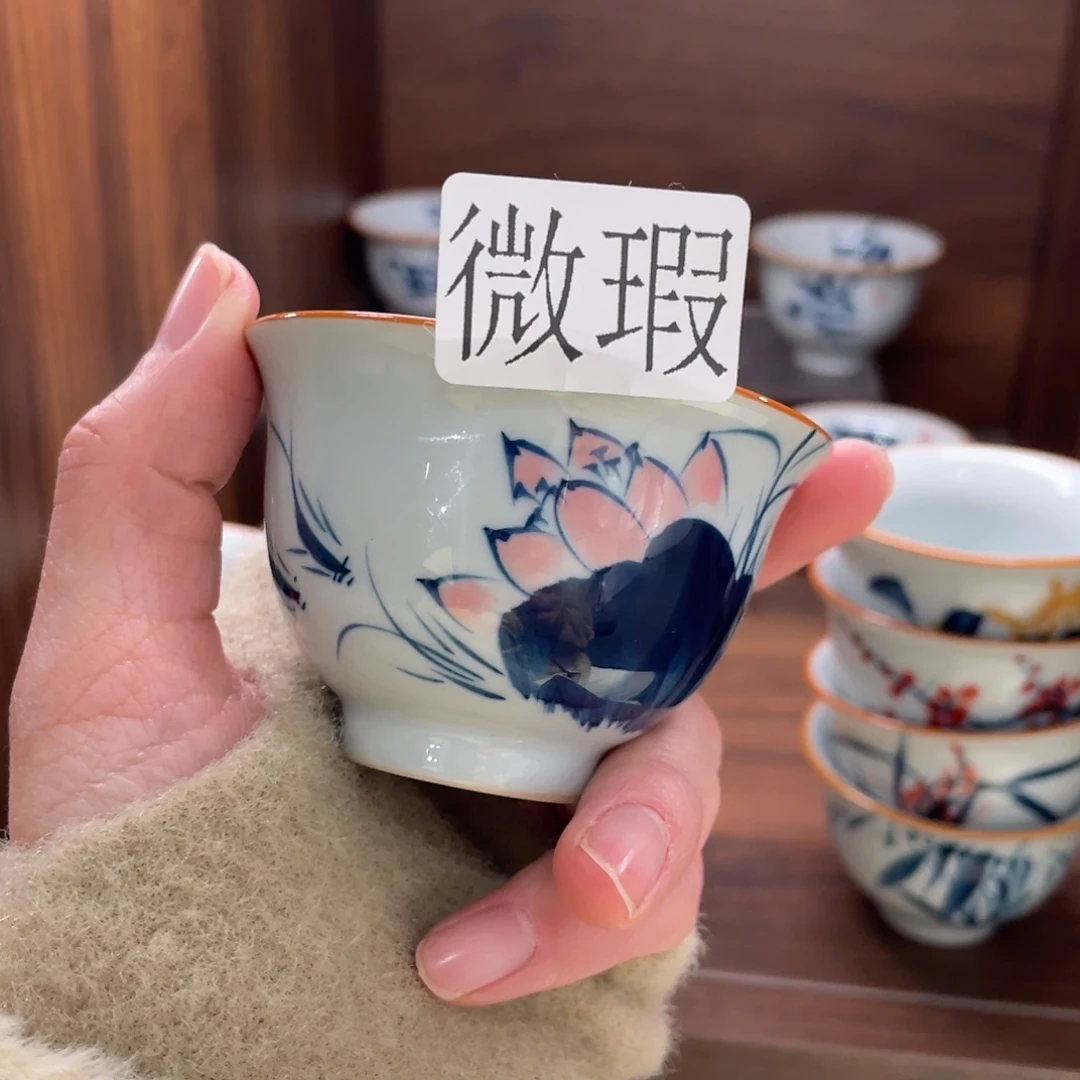 有瑕釉下彩纯手绘