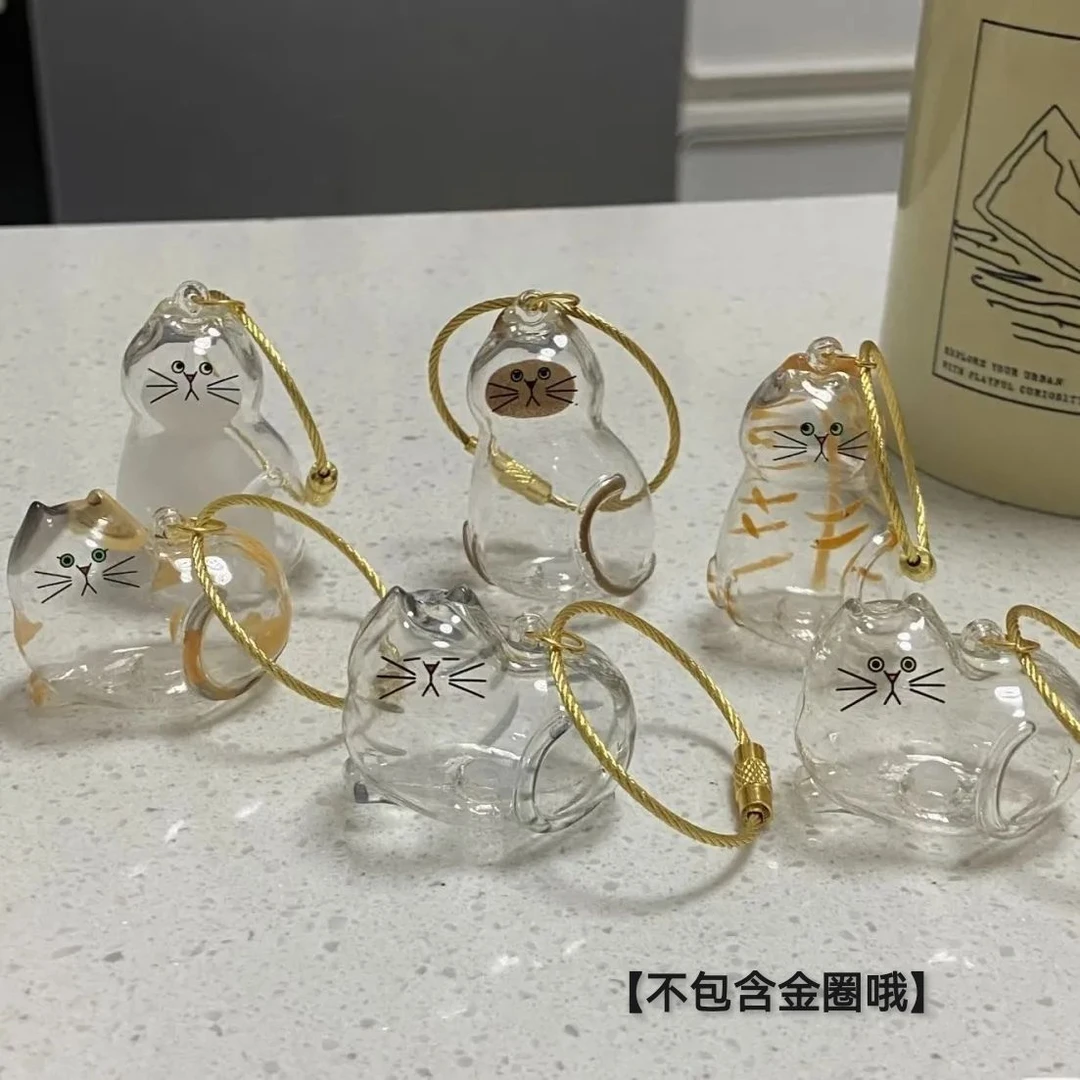 猫毛收纳盒收纳扭蛋吊饰猫咪毛发存放胶囊扭蛋包钥匙扣挂件情侣款