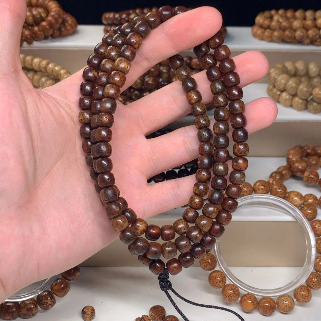 吊坠星月菩提8.7黑金老型108