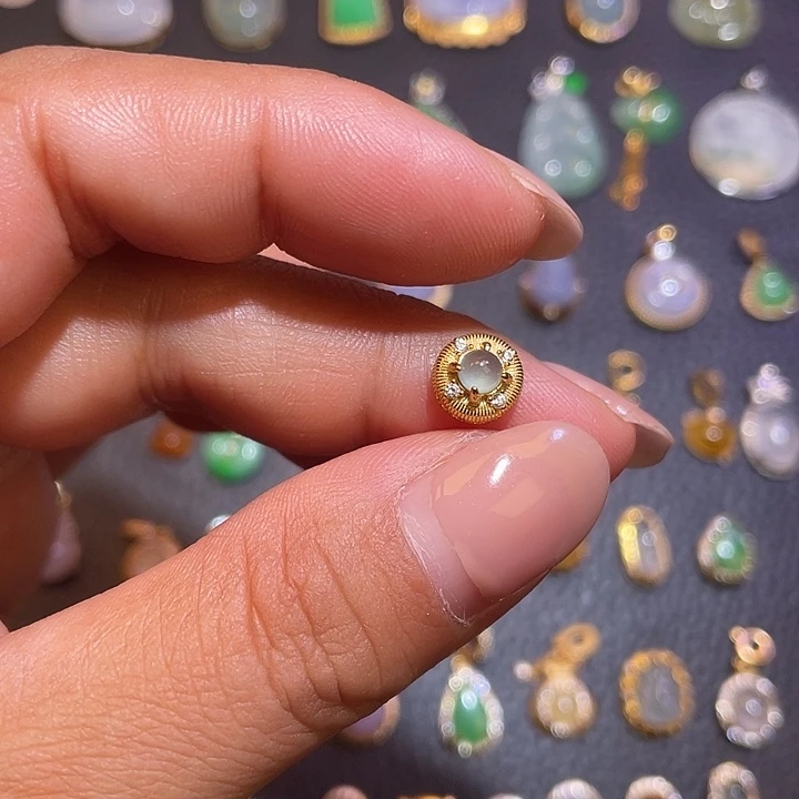 翡翠银S925镶嵌颈饰