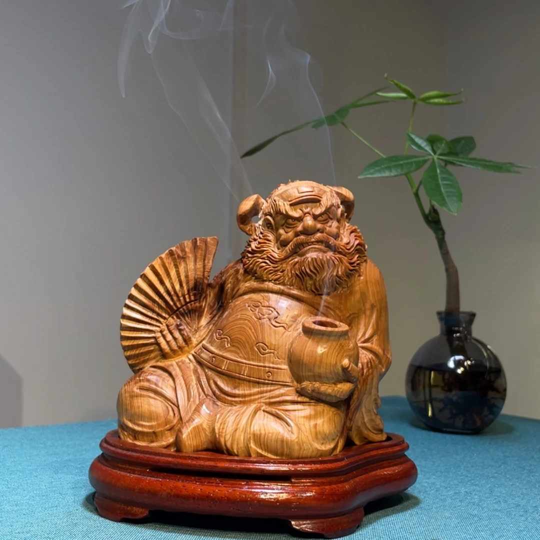 柏木（崖柏）钟哥香炉摆件