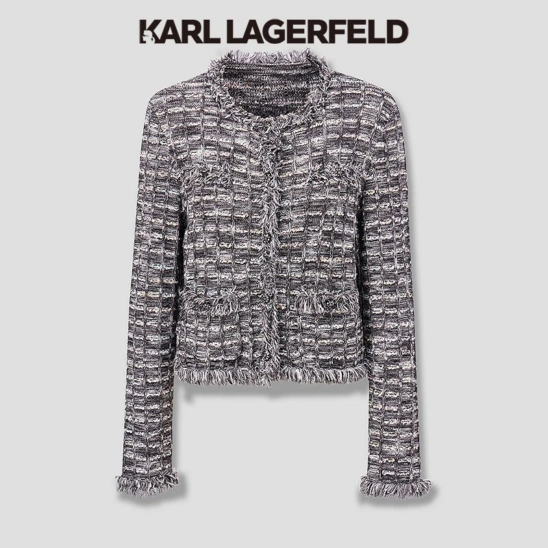【官方】KARL LAGERFELD卡尔拉格斐2026春新款羊毛开衫外套P21E2202