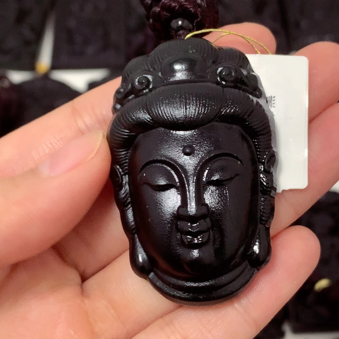 天然缅甸a货钢琴黑挂件