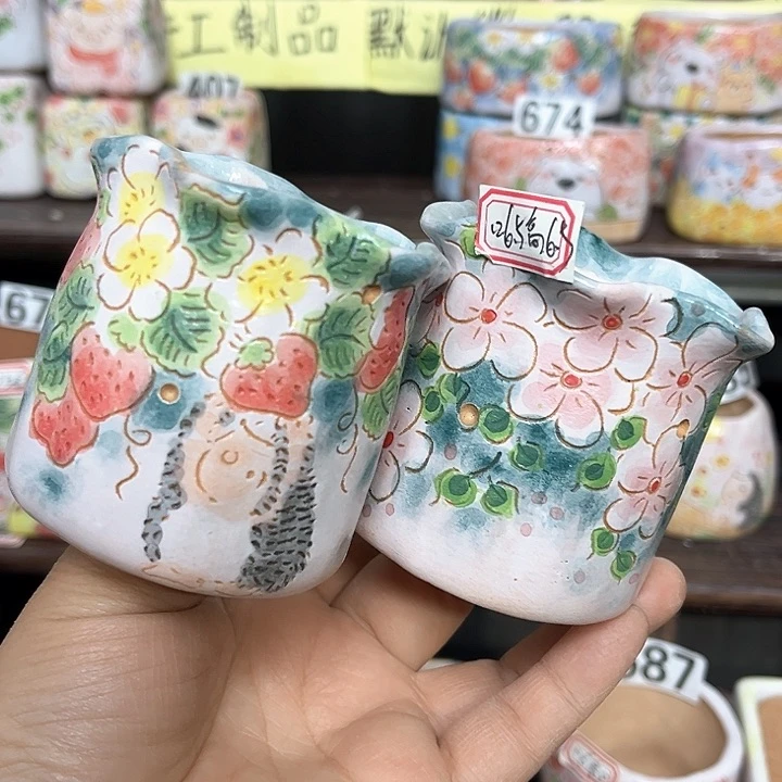 红陶?**?手工制作多肉花盆