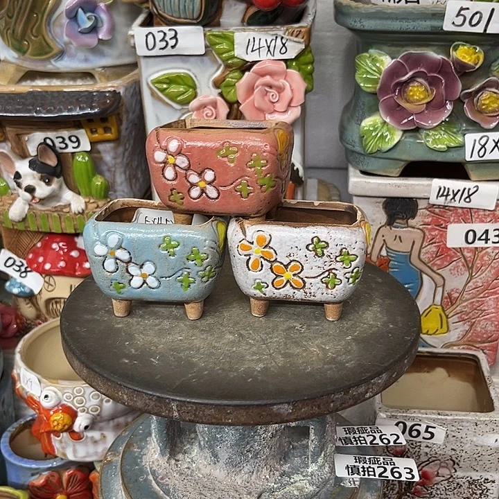 粗陶材质多肉花盆下播福利