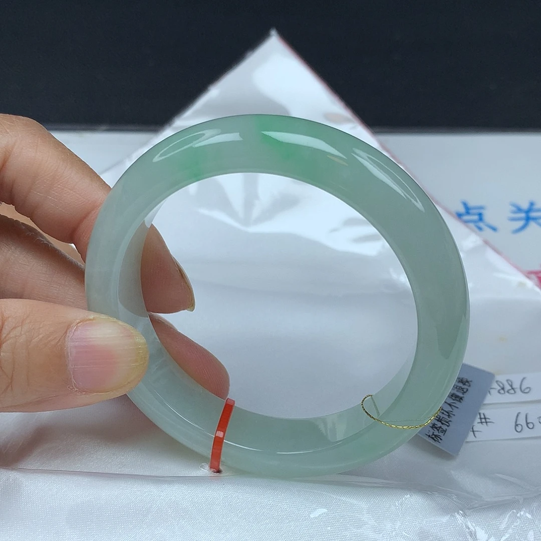 翡翠未镶嵌手镯54圈4886
