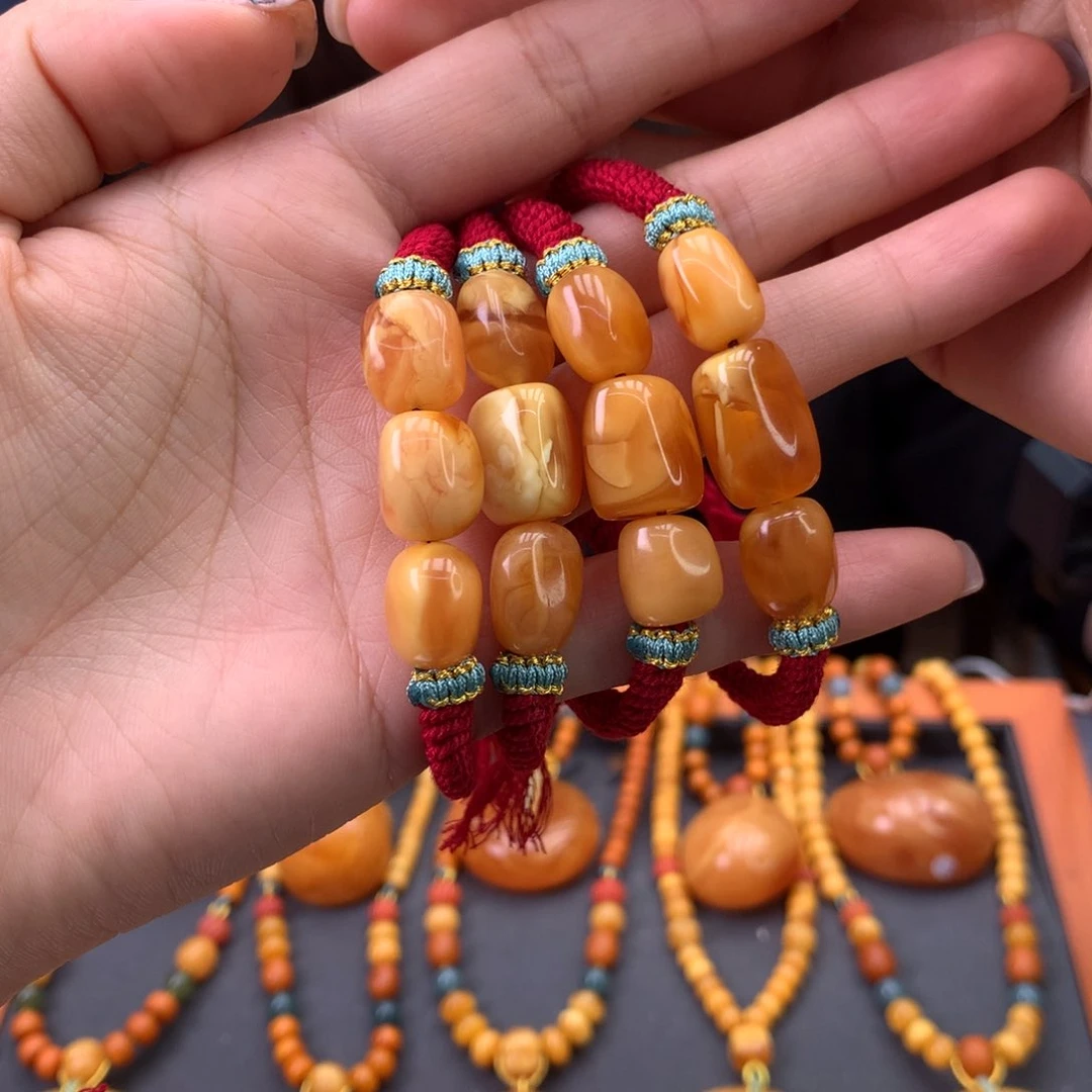 蜜蜡手绳未镶嵌多样性发一